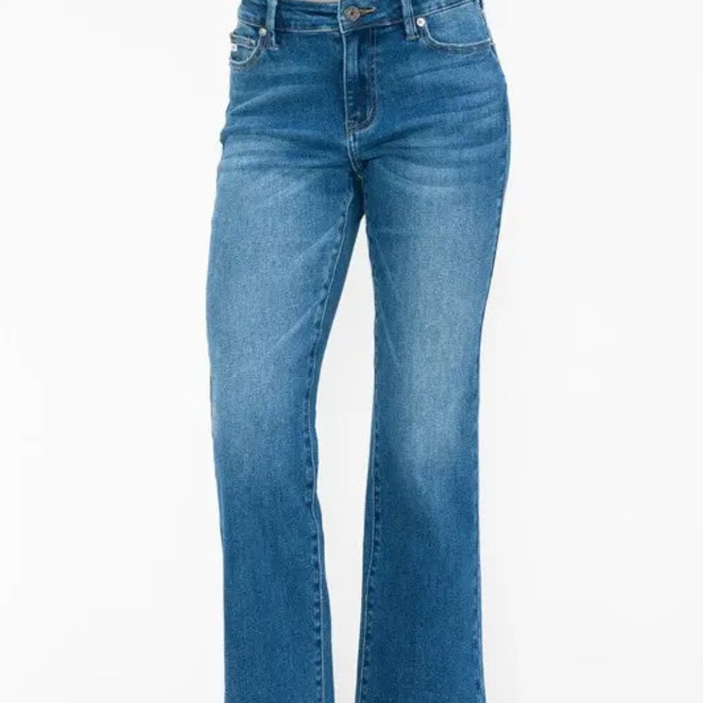 bytos Full Size Cat's Whiskers Mid Rise Ankle Jeans